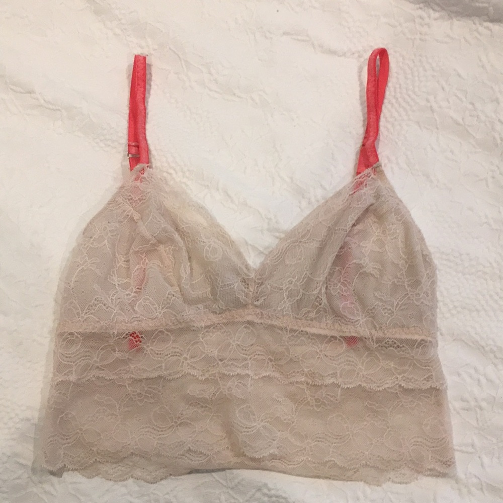 Eberjey Lace Longline w/ contrast straps size S/M